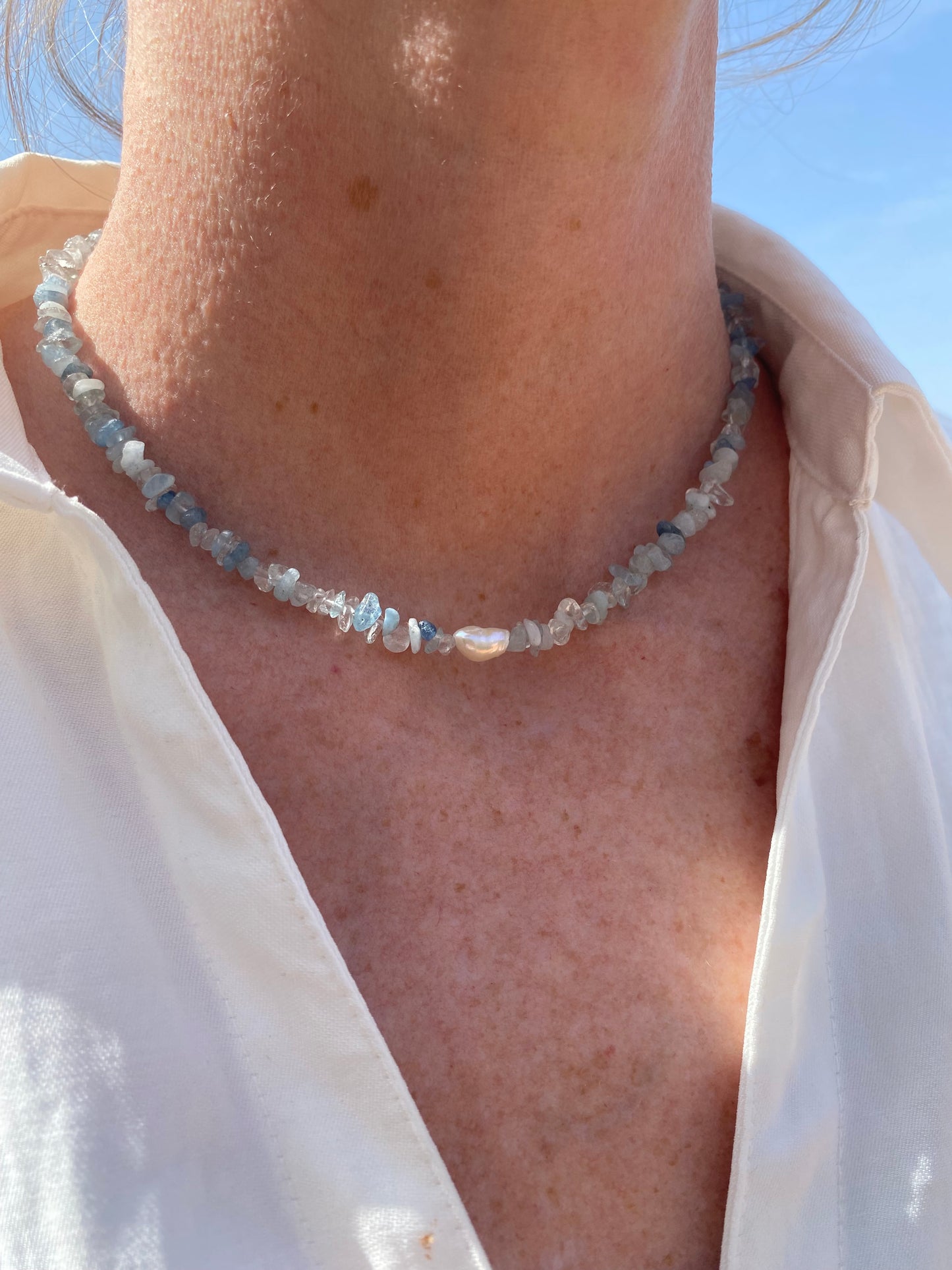 Necklace Aguamarina